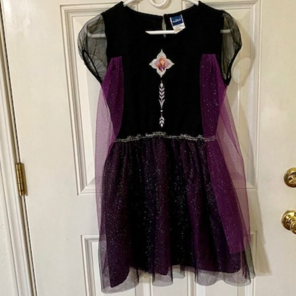 Disney Frozen ll Black & Purple Dress Sz 12
